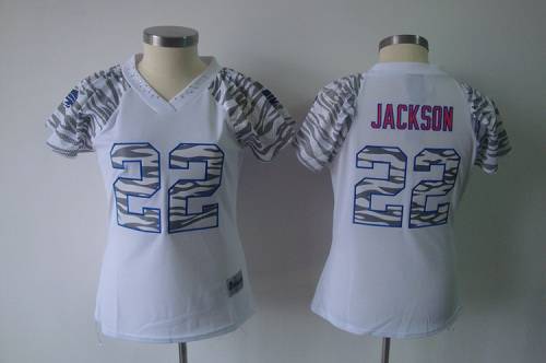 Bills #22 Fred Jackson White Women's Zebra Field Flirt Stitched NFL Jersey
